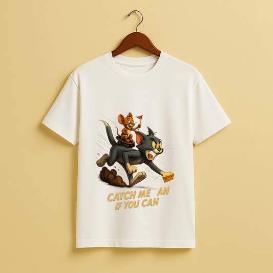 Catch Me If You Can – Tom & Jerry Action Chase Graphic T-Shirt