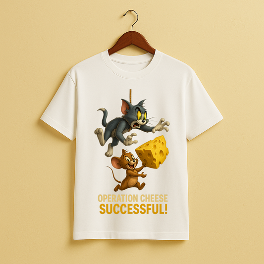 Operation Cheese – Tom & Jerry Heist Mode Graphic T-Shirt