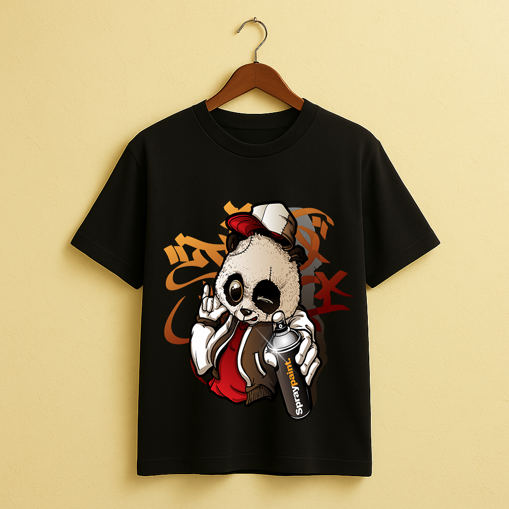 Graffiti Panda – Street Artist Vibe Unisex Graphic Tee
