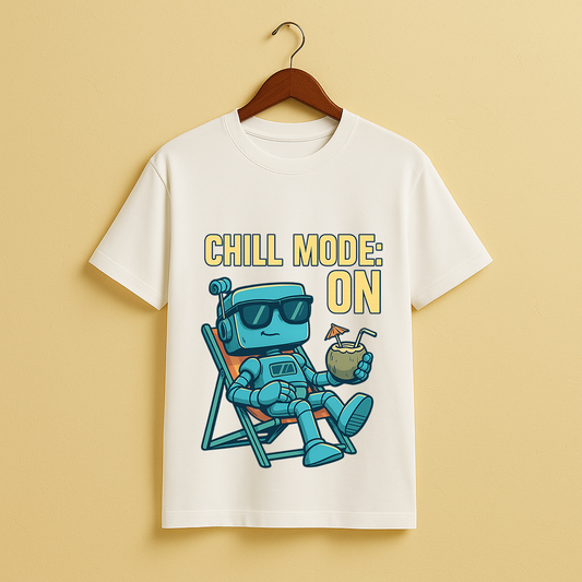 Chill Mode ON – Relaxed Robot Vacation Vibe T-Shirt