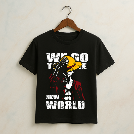 New World Pirate – Luffy Silhouette Anime T-Shirt (One Piece Inspired)