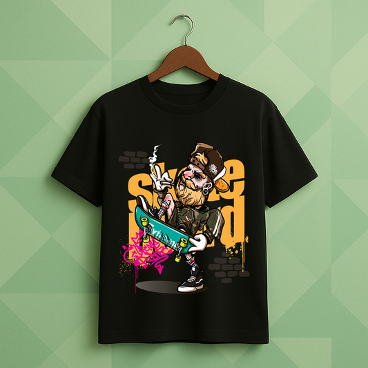 Urban Rebel “Skate Hard” Streetwear T-Shirt