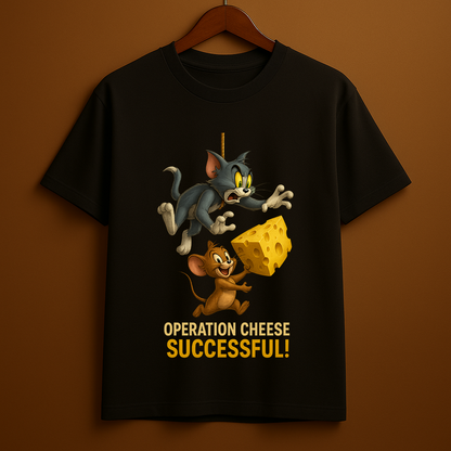Operation Cheese – Tom & Jerry Heist Mode Graphic T-Shirt