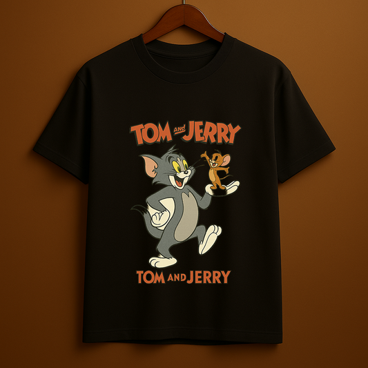 Tom & Jerry Classic – Vintage Cartoon Graphic T-Shirt